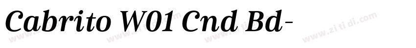 Cabrito W01 Cnd Bd字体转换